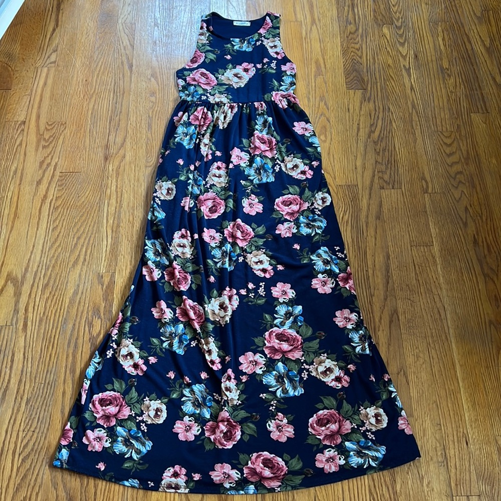 Floral maxi dress L